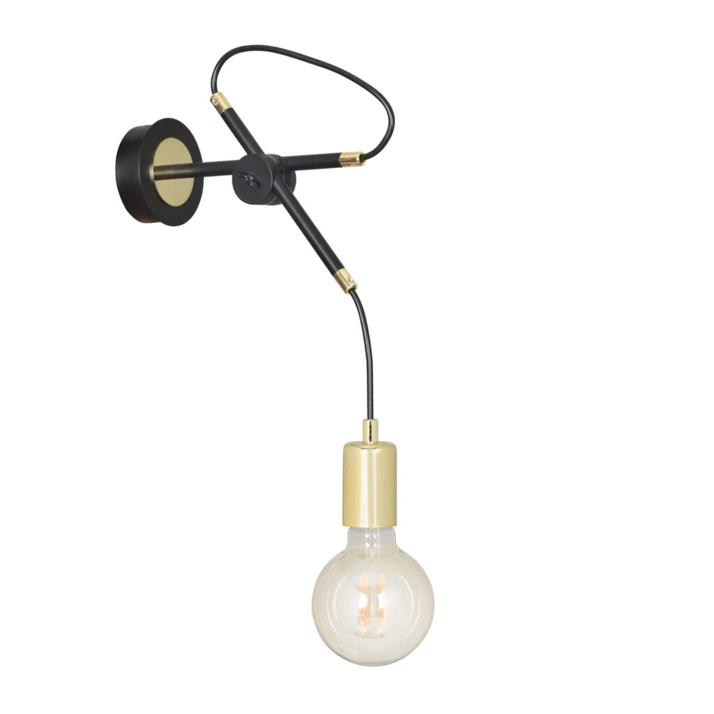 wandlamp-artemis-1-zwart-goud-35-cm