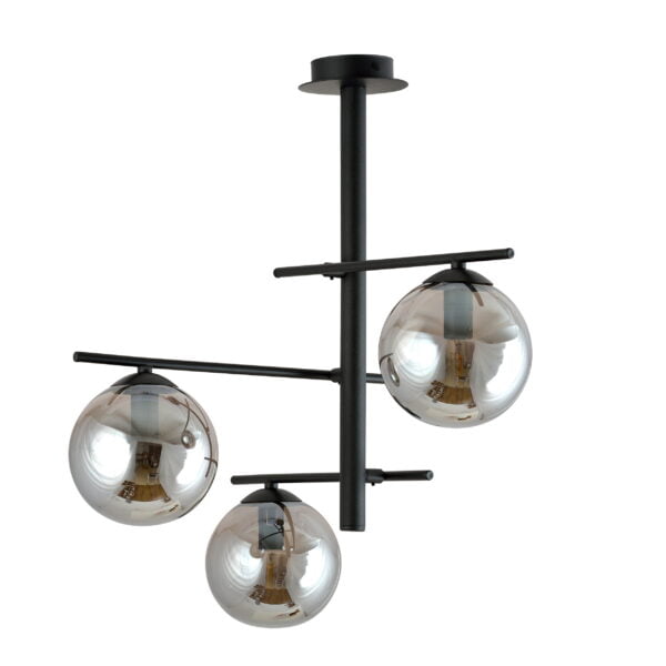 Hanglamp Concord 3 Zwart/Smoke Ø 55 cm