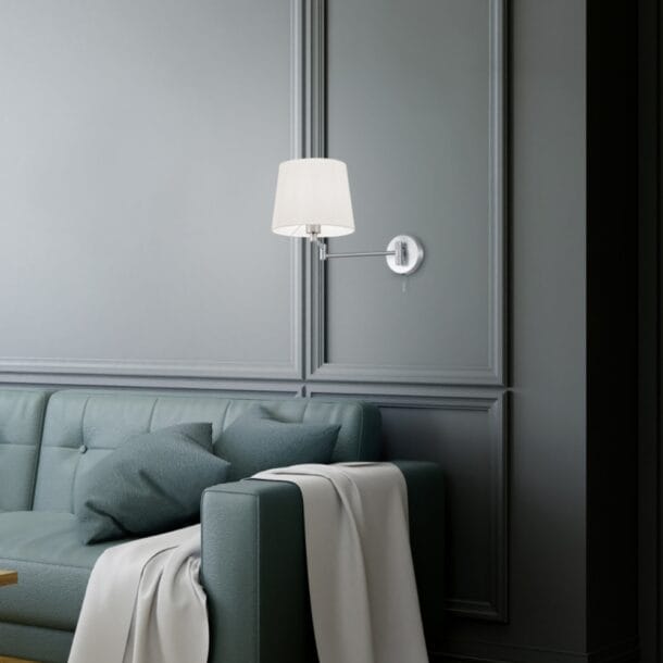 Wandlamp Lyon Nikkel 25 cm