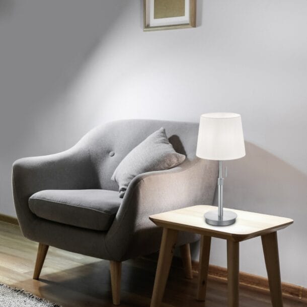 Tafellamp Lyon Nikkel 56 cm