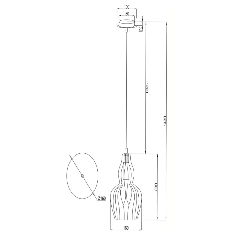 Hanglamp Eustoma Blauw Ø 16 cm