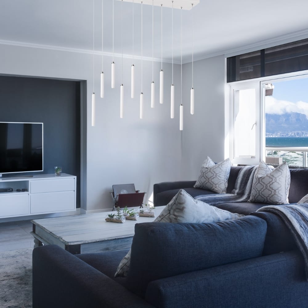 Hanglamp Tubular Mat Wit 115 cm