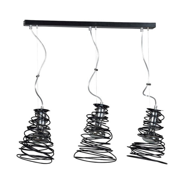 Hanglamp Twist 3 Zwart 70 cm