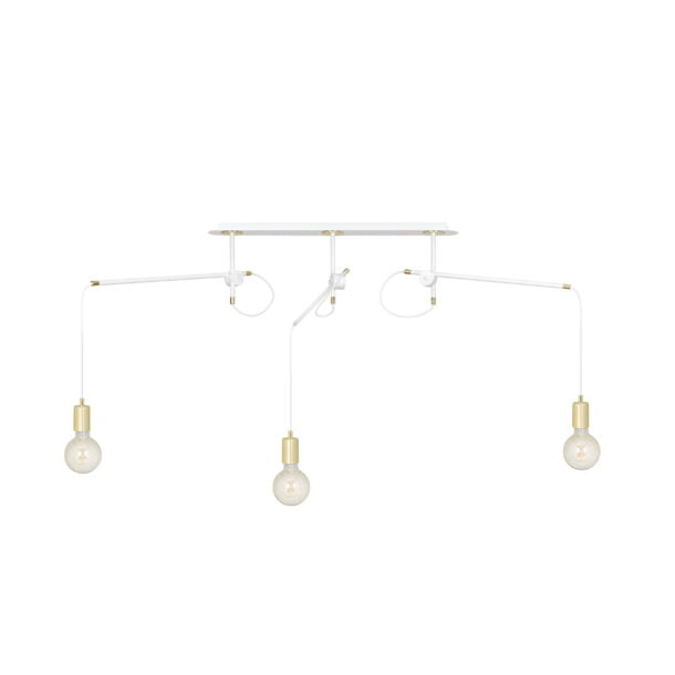 Hanglamp Artemis 3 Wit/Goud 130 cm