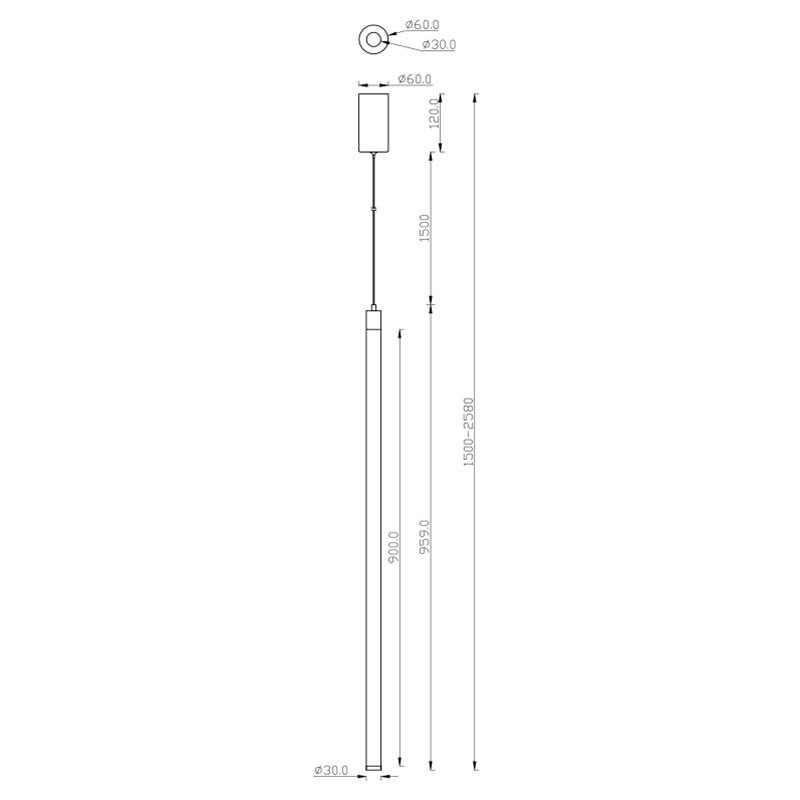 Hanglamp Ray Goud 95,9 cm - Afbeelding 4
