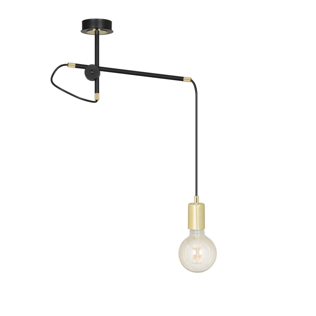 Hanglamp Artemis 1 Zwart/Goud 35 cm