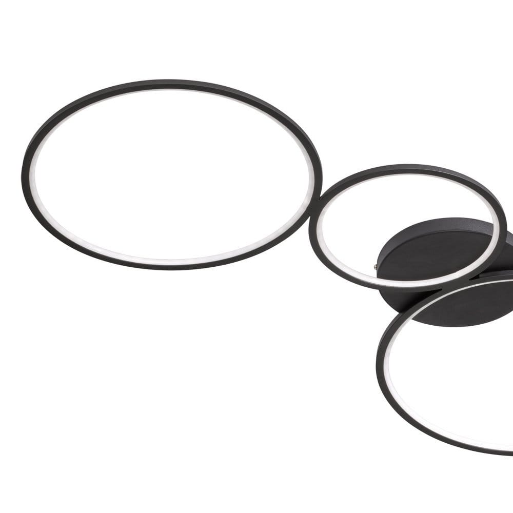 Plafondlamp Rondo Zwart 97 cm