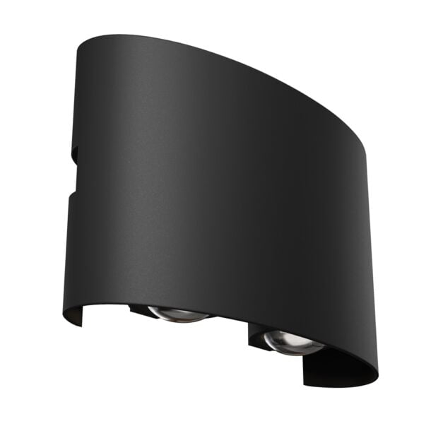 Buiten Wandlamp Strato Zwart 12 cm Tweezijdig