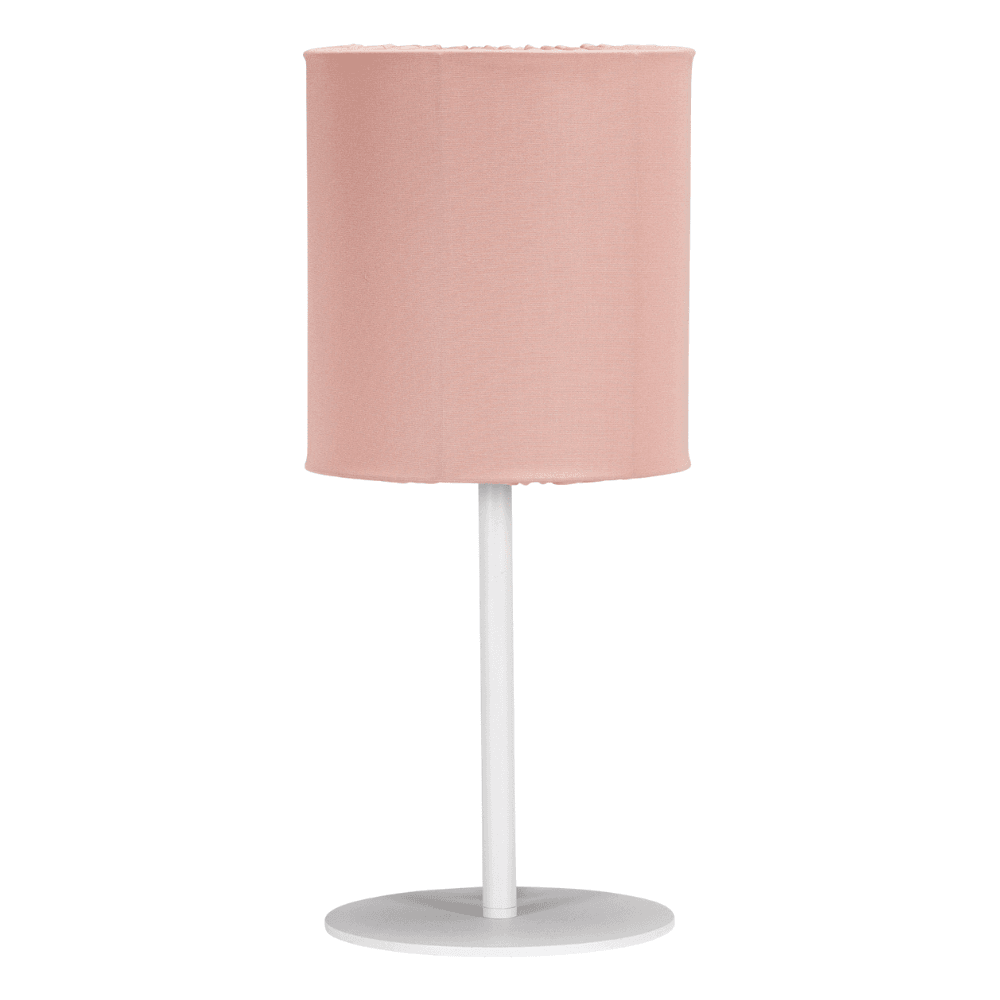 Buitentafellamp Agnar Wit & Roze Stoffen Kap | Acryl Dralon | Weerbestendig IP44 | Hoogte 57 cm | PR Home