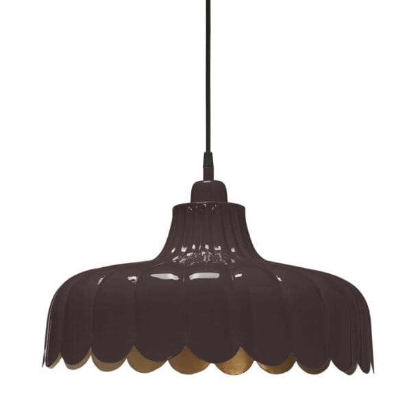 Hanglamp Wells Bruin | Metaal met Gouden Kern | Bloemeninspiratie | Ø 45 cm | PR Home