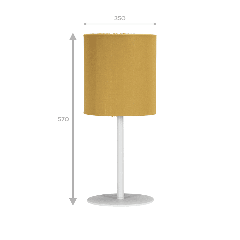 Buitentafellamp Agnar & Saffraan Stoffen Kap | Acryl Dralon | Weerbestendig IP44 | Hoogte 57 cm | PR Home