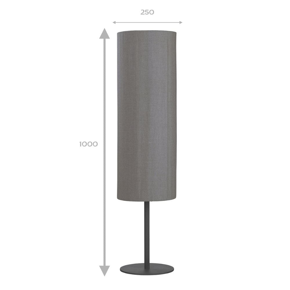 Buitenvloerlamp Agnar Zwart & Bruin Stoffen Kap | Acryl Dralon | Weerbestendig IP44 | Hoogte 100 cm | PR Home