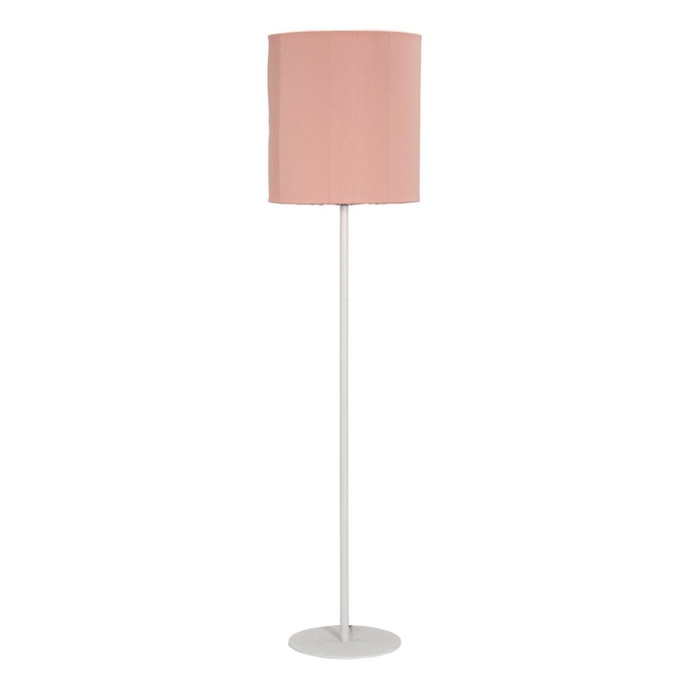 Buitenvloerlamp Agnar Wit & Roze Stoffen Kap | Acryl Dralon | Weerbestendig IP44 | Hoogte 156 cm | PR Home