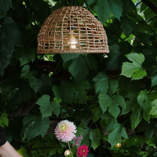 Buitenhanglamp Cebu Naturel | Gevlochten Rotan | Ø 37 cm | IP44 | PR Home