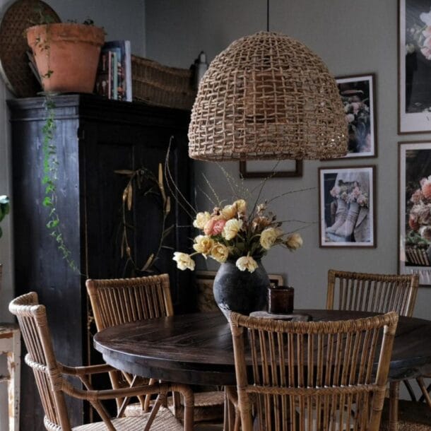 Buitenhanglamp Cebu Naturel | Gevlochten Rotan | Ø 57 cm | IP44 | PR Home