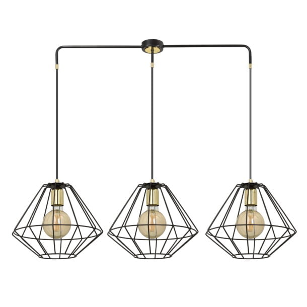 Hanglamp Alteo 3 Zwart 100 cm