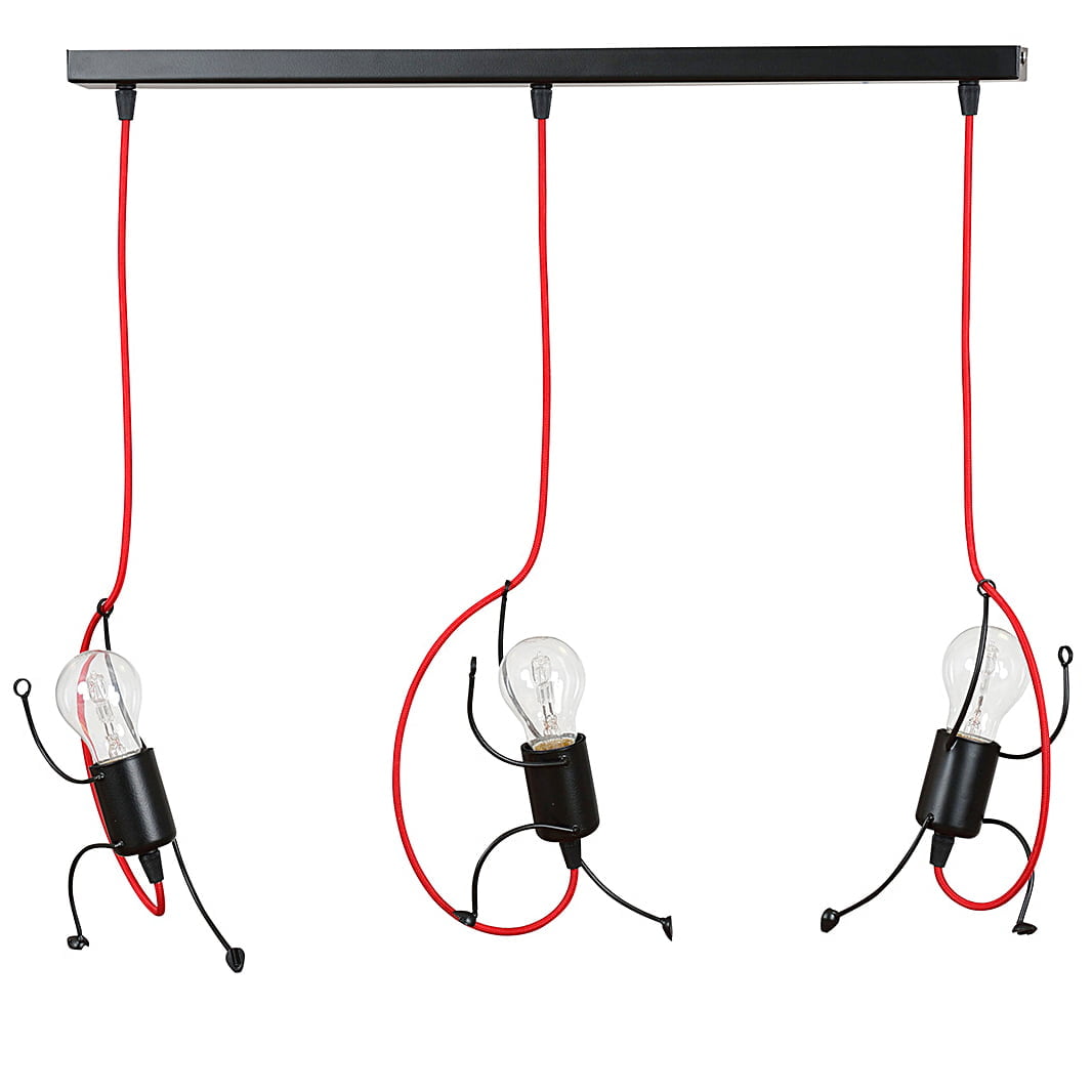 Hanglamp Bobi 3 Zwart 65 cm