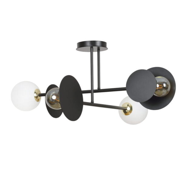 Hanglamp Minerva 4 Zwart 80 cm