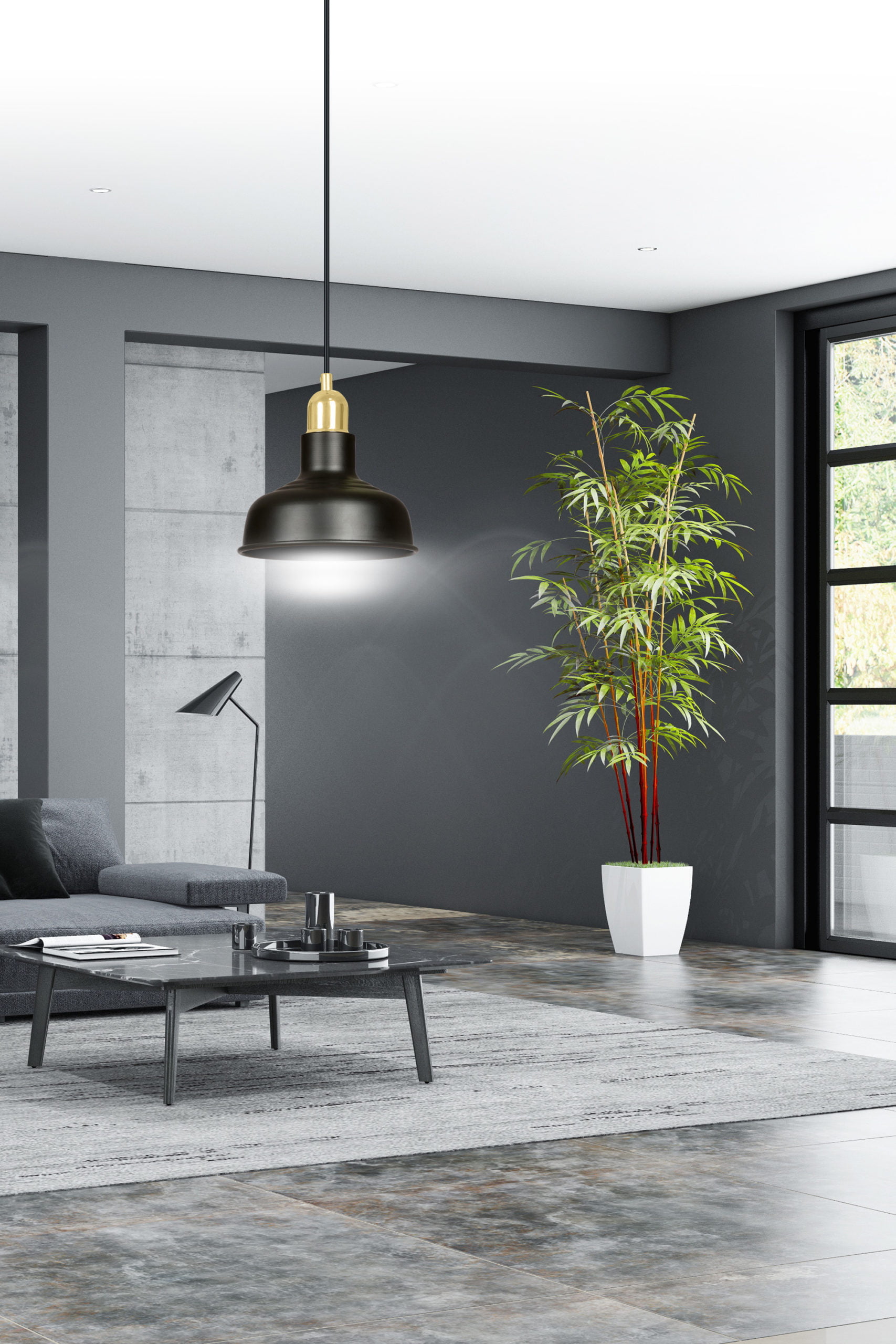 Hanglamp Ibor 1 Zwart Ø 21 cm - Afbeelding 4