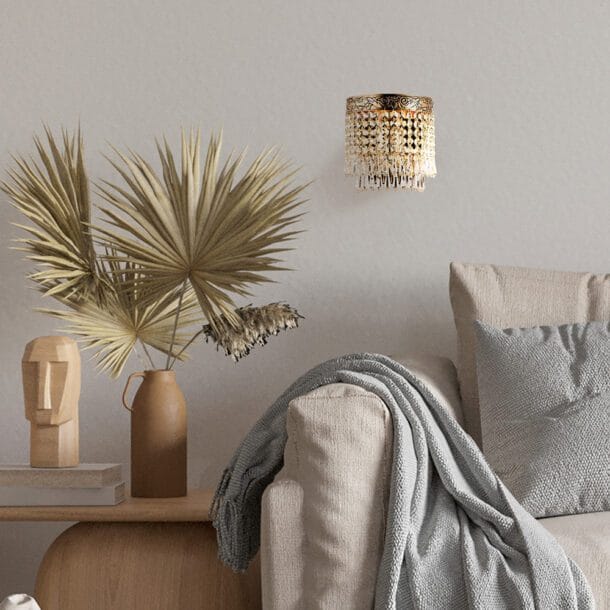 Wandlamp Palace Antiek Goud 17 cm