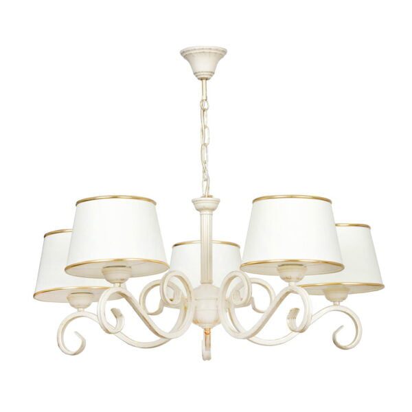 Kroonluchter Kaspian Crème/Goud  Ø 75 cm