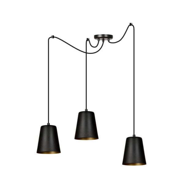 Hanglamp Link 3 Zwart/Goud