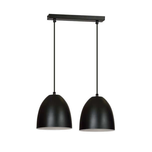 Hanglamp Lenox 2 Zwart/Wit 45 cm