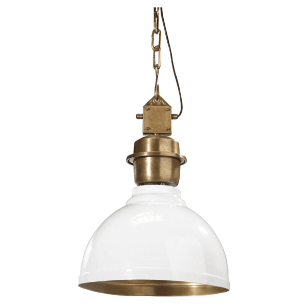 Hanglamp Manchester Wit/Messing Ø 35 cm