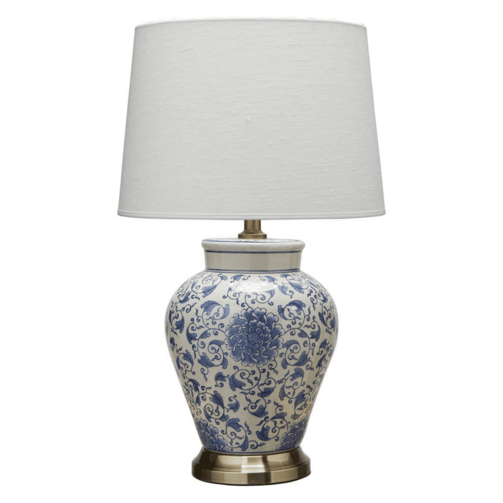 tafellamp-fang-hong-blauw-leaf-wit-38-cm