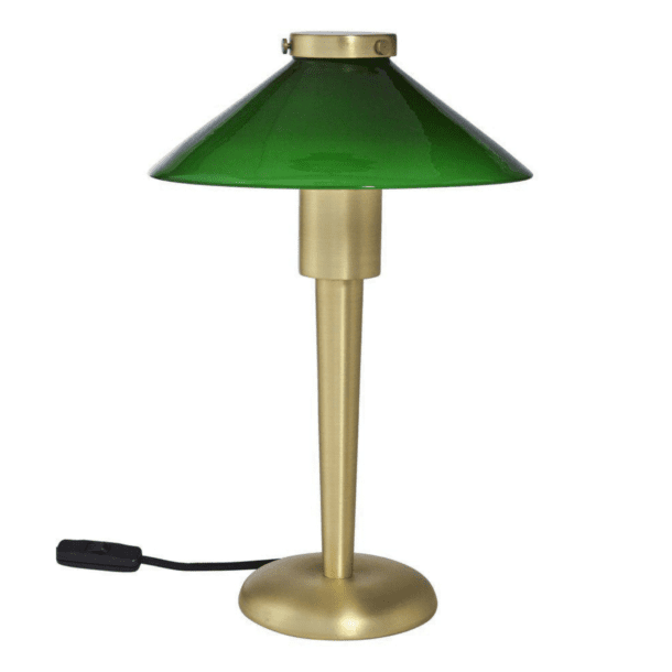 Tafellamp August Messing/Groen 34 cm