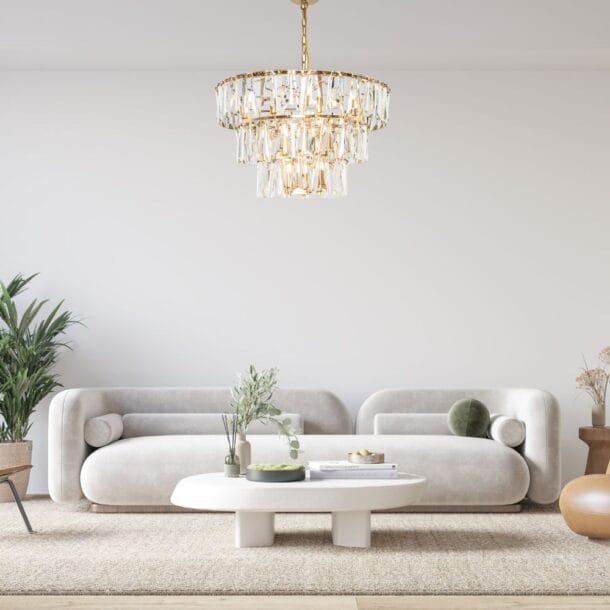 Hanglamp Puntes Goud | Kristallen Pracht | Ø 77 cm | Maytoni