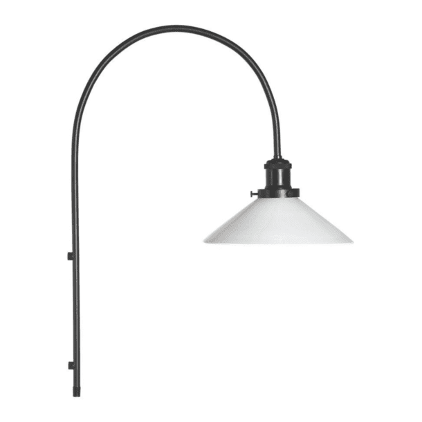 Wandlamp August Zwart/Opaal Ø 25 cm