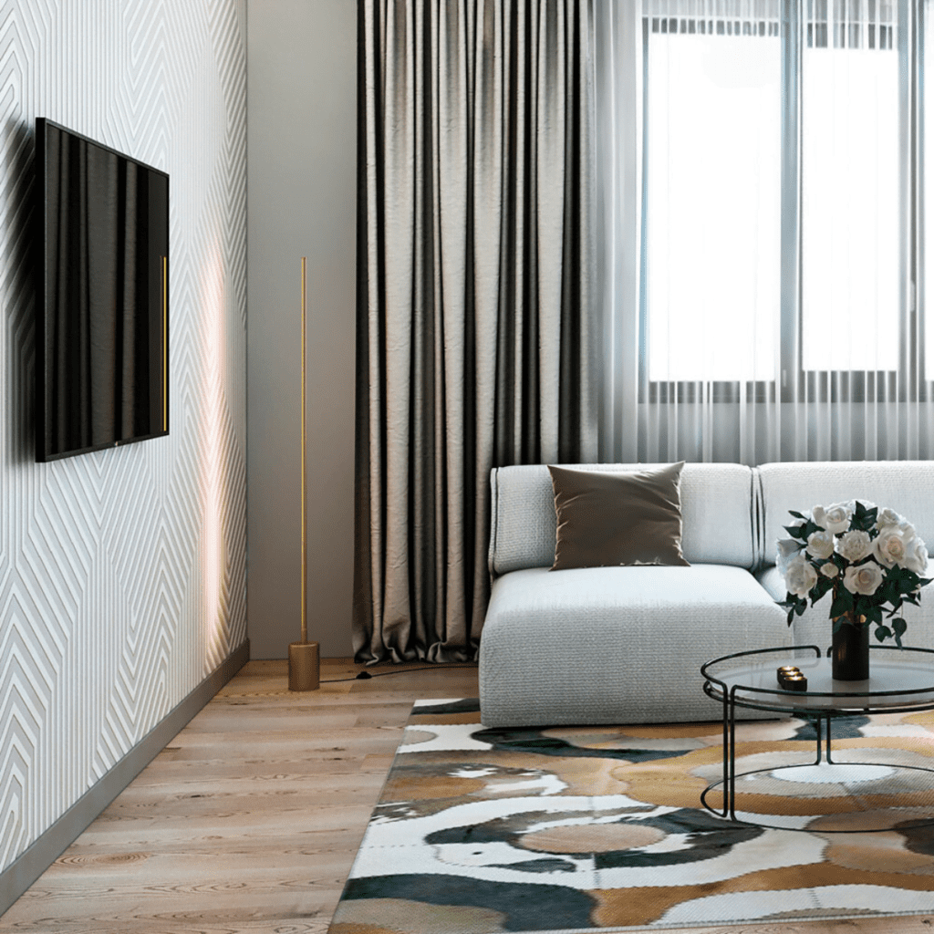 Vloerlamp Flow Messing 145 cm 3000K