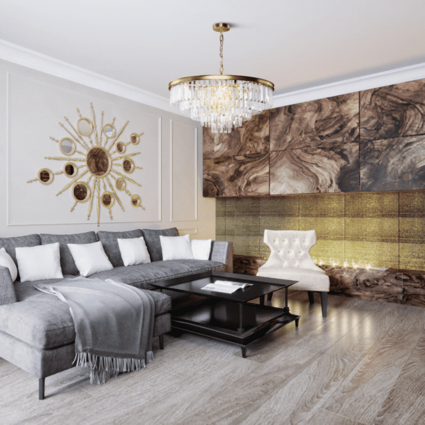 Hanglamp Revero Messing Ø 80 cm