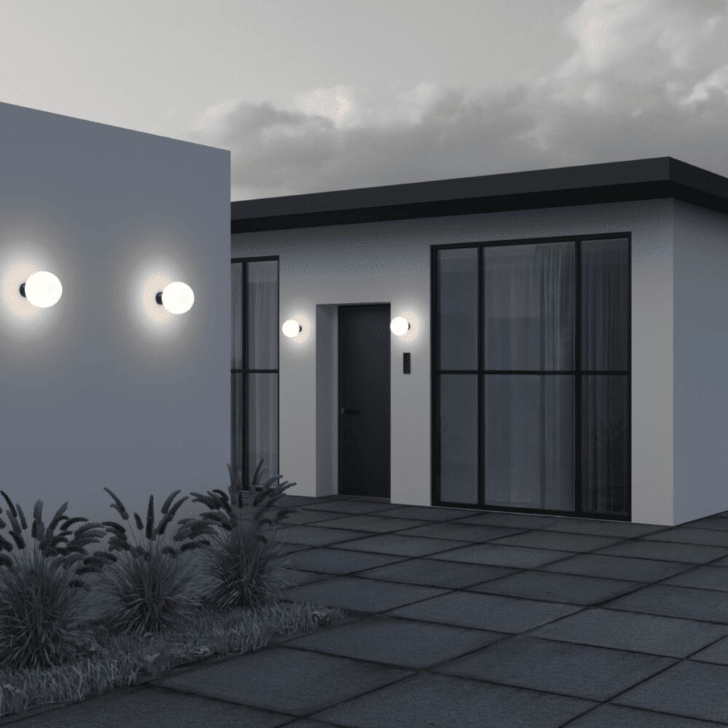 Buiten Wandlamp Bold Zwart Ø 20 cm