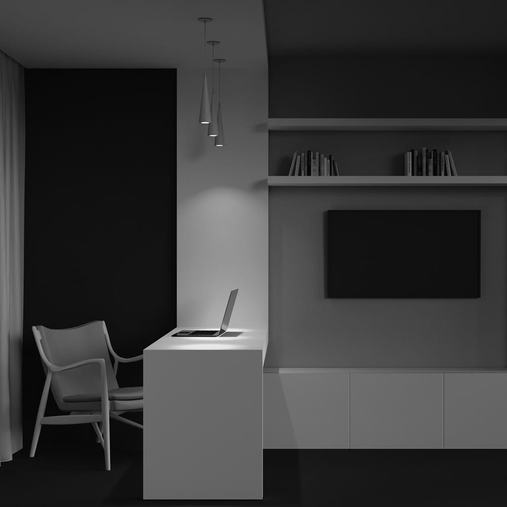 Hanglamp Nevill Wit Ø 10 cm