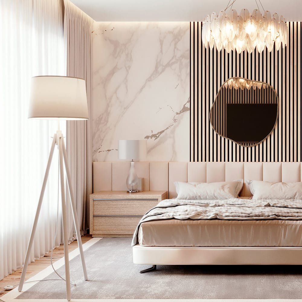 Vloerlamp Calvin Wit Ø 44 cm