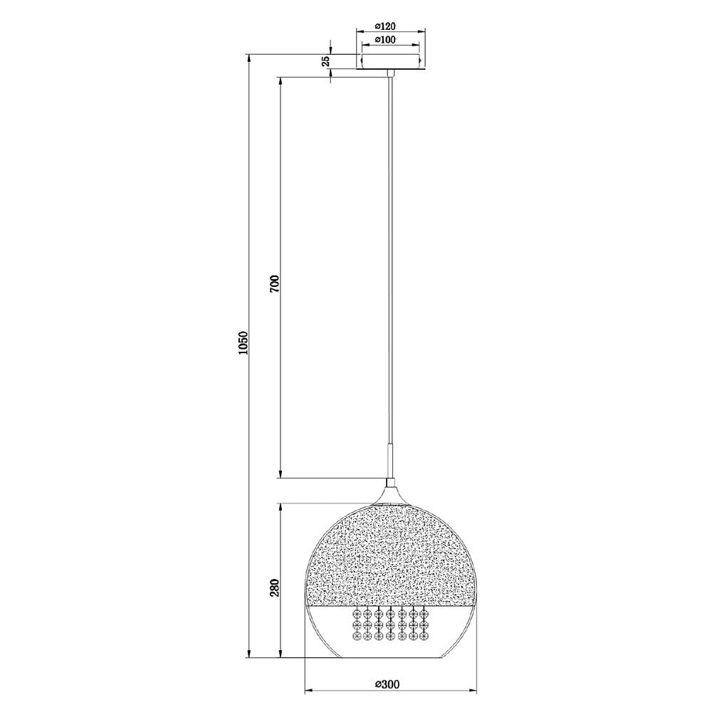 Hanglamp Fermi Chroom Ø 30 cm - Afbeelding 5