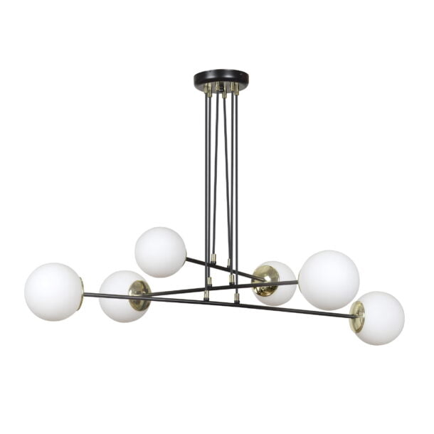 Hanglamp Ognis 6 Zwart Ø 90 cm