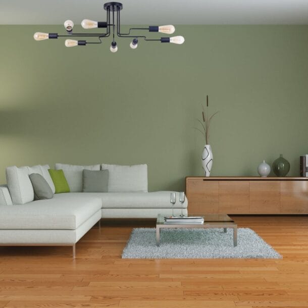 Plafondlamp Gilbert Zwart 87 cm