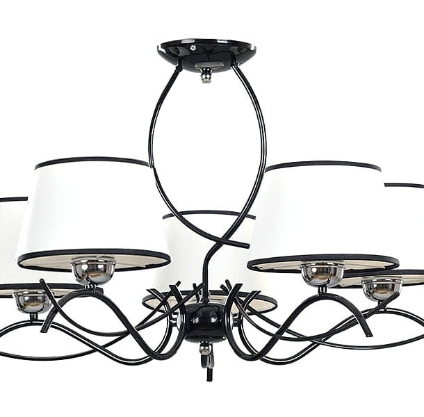 Kroonluchter Ramar Wit/Zwart Ø 75 cm