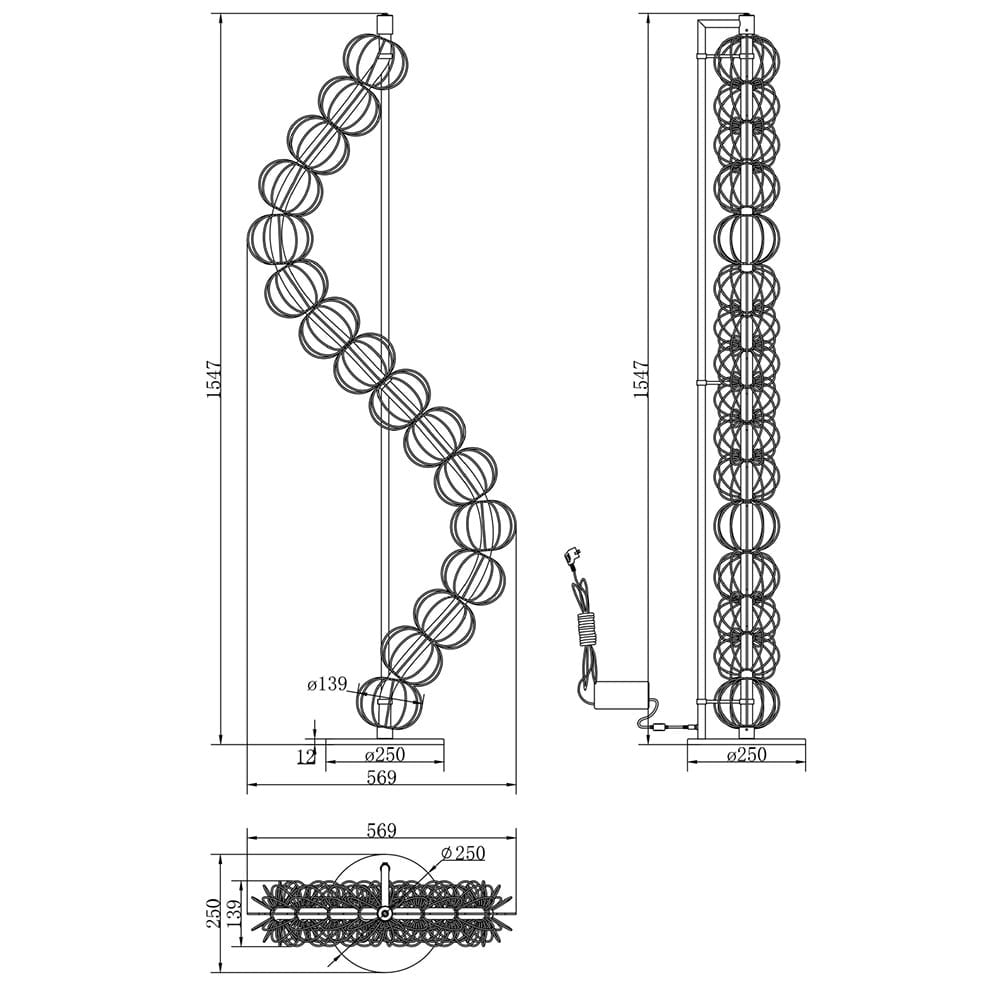 Vloerlamp Golden Cage MOD216FL-L38G3K