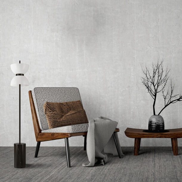 Vloerlamp Kyoto Zwart Ø 22 cm 3000K