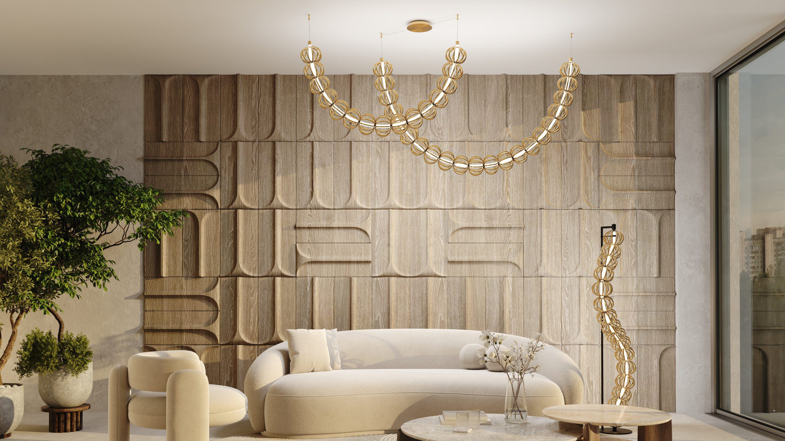 Hanglamp Golden Cage MOD216PL-L55G3K