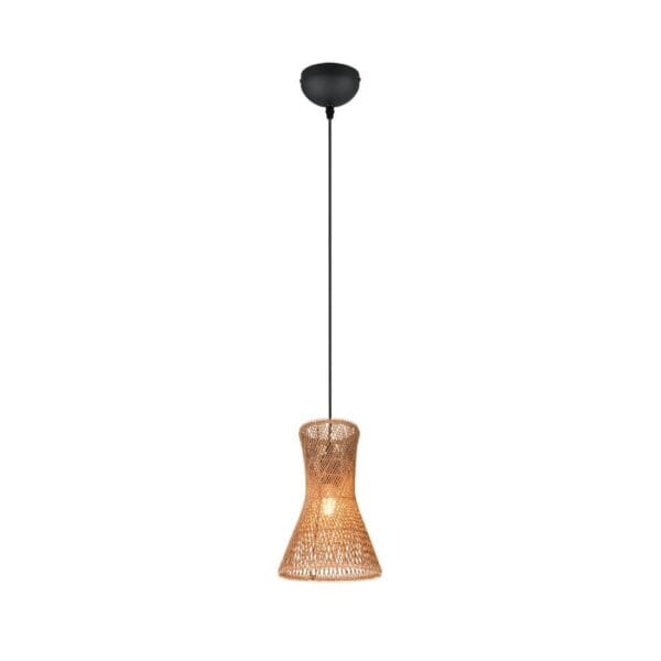 Hanglamp Bijou Bruin | Papieren Garen & Metaal | Ø 20 cm | Trio