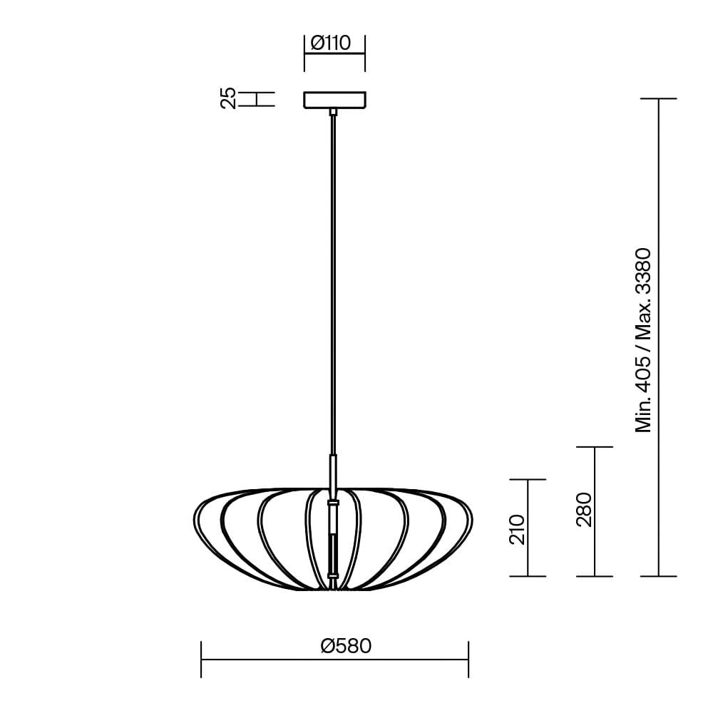 Hanglamp Cambio Grijs | Vilt & Akoestisch | Ø 58 cm | Maytoni