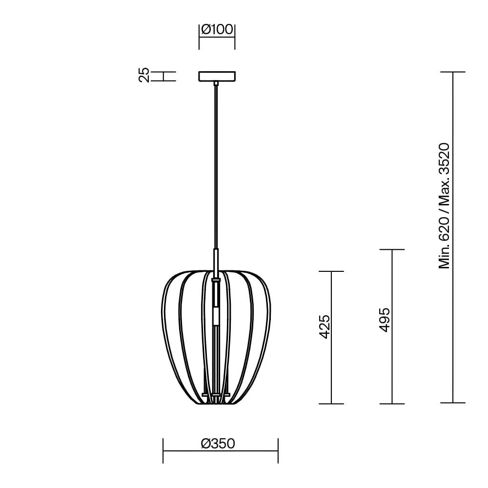 Hanglamp Cambio Grijs | Vilt & Akoestisch | Ø 35 cm | Maytoni