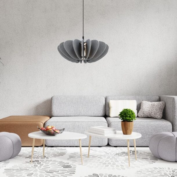 Hanglamp Cambio Grijs | Vilt & Akoestisch | Ø 58 cm | Maytoni