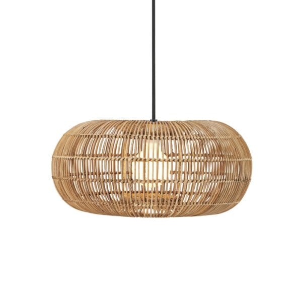 Buitenhanglamp Zuri Naturel | Handgevlochten Rotan | IP44 | Ø 51 cm | PR Home