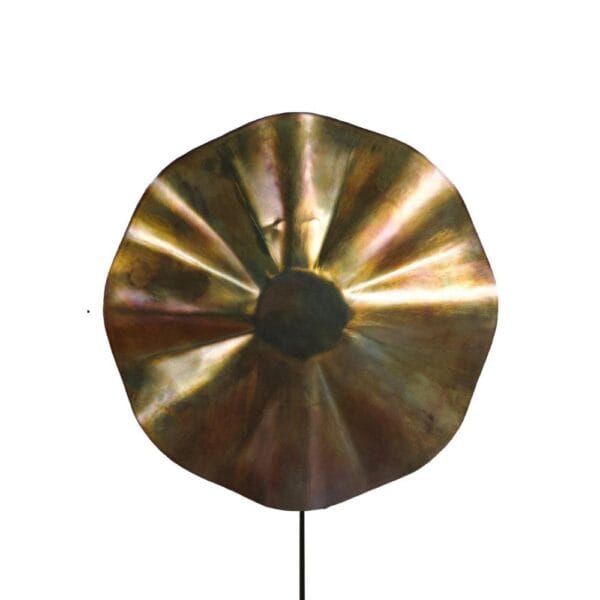 Wandlamp Aira | Oliehoudend Messing | Geplooide Metaal Kap | Ø 35 cm | PR Home